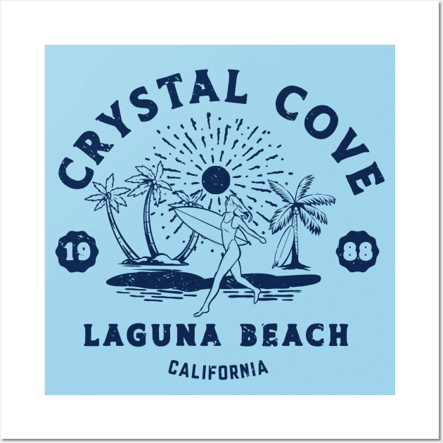 Vintage Crystal Cove Surfing // Retro California Beach Laguna Beach 1988 Wall Art by Now Boarding